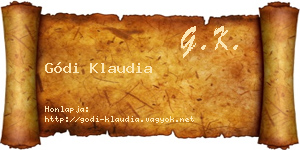 Gódi Klaudia névjegykártya
